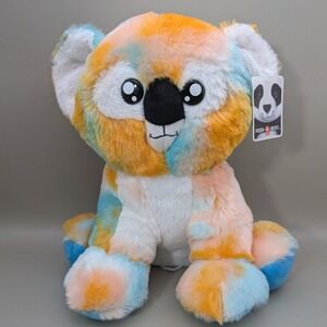 Peek-A-Boo Toys Blue Orange‎ Tie Dyed 10" Koala Bear Plush Stuffed Animal